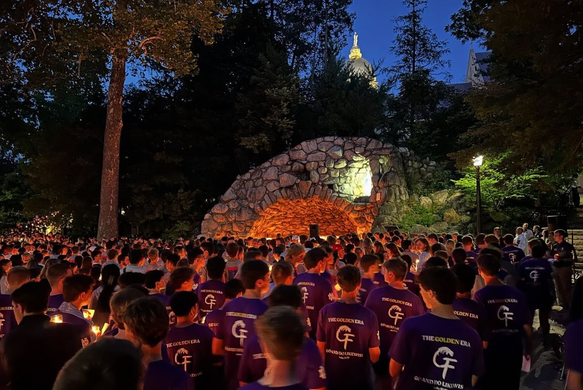 Royals gathered at the Grotto